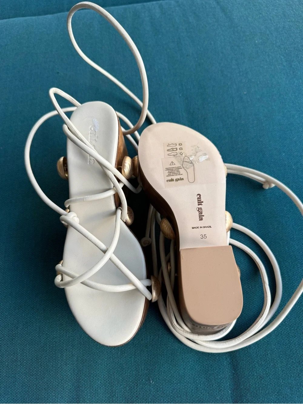 Cult Gaia Terra Sandal in Off White | REVOLVE brand new size 35